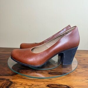 Sofft Shoes Nasia Brown Leather Workwear Comfort Pumps X142